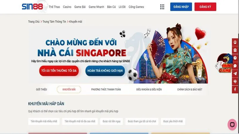 Hướng dẫn nhận th&ocirc;ng tin khuyến m&atilde;i Sin88 cho người mới